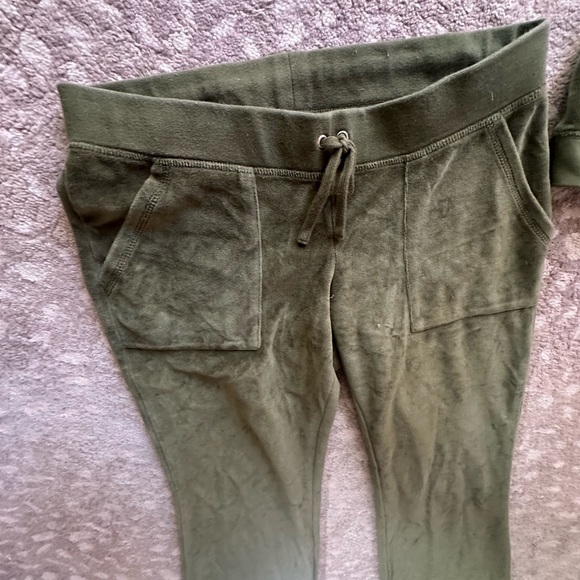 Juicy Couture Olive Green Track Pants & Hoodie Set - Picture 7 of 12